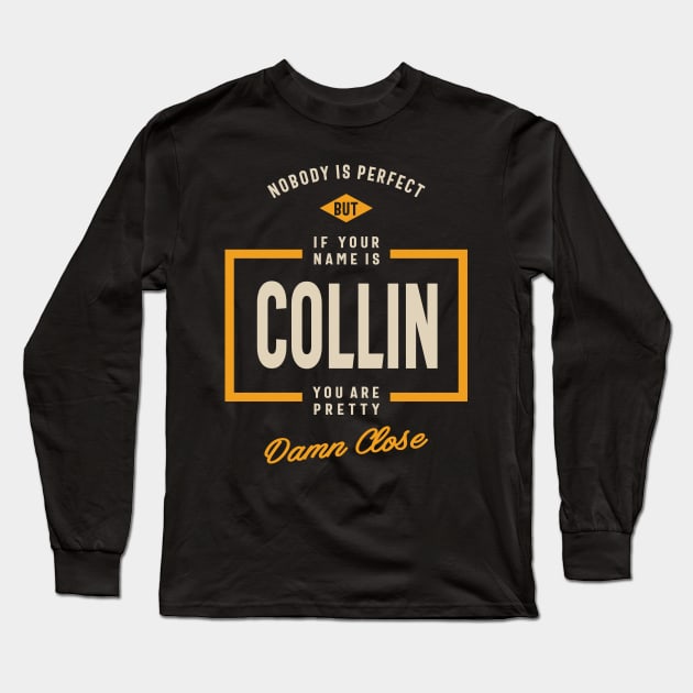 Collin Personalized Name Birthday Gift Long Sleeve T-Shirt by cidolopez